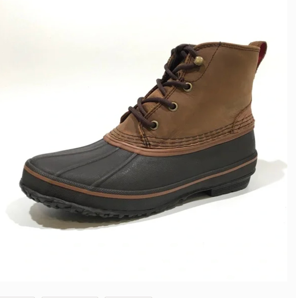 Ugg Mens Zetik Waterproof Duck Boots 11.5 Brown Chestnut Leather Winter Rain